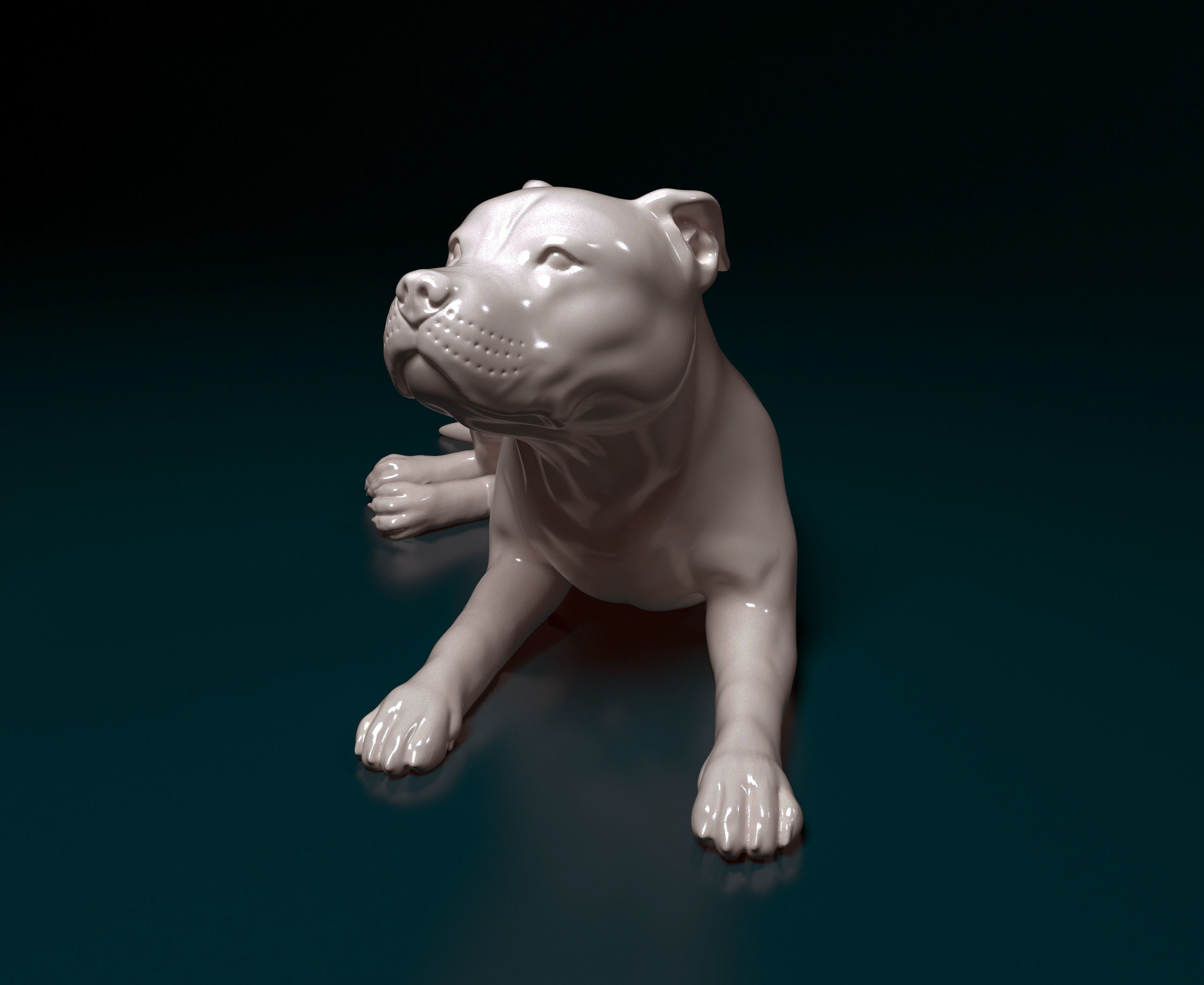 Pitbull terrier 3D print model_3