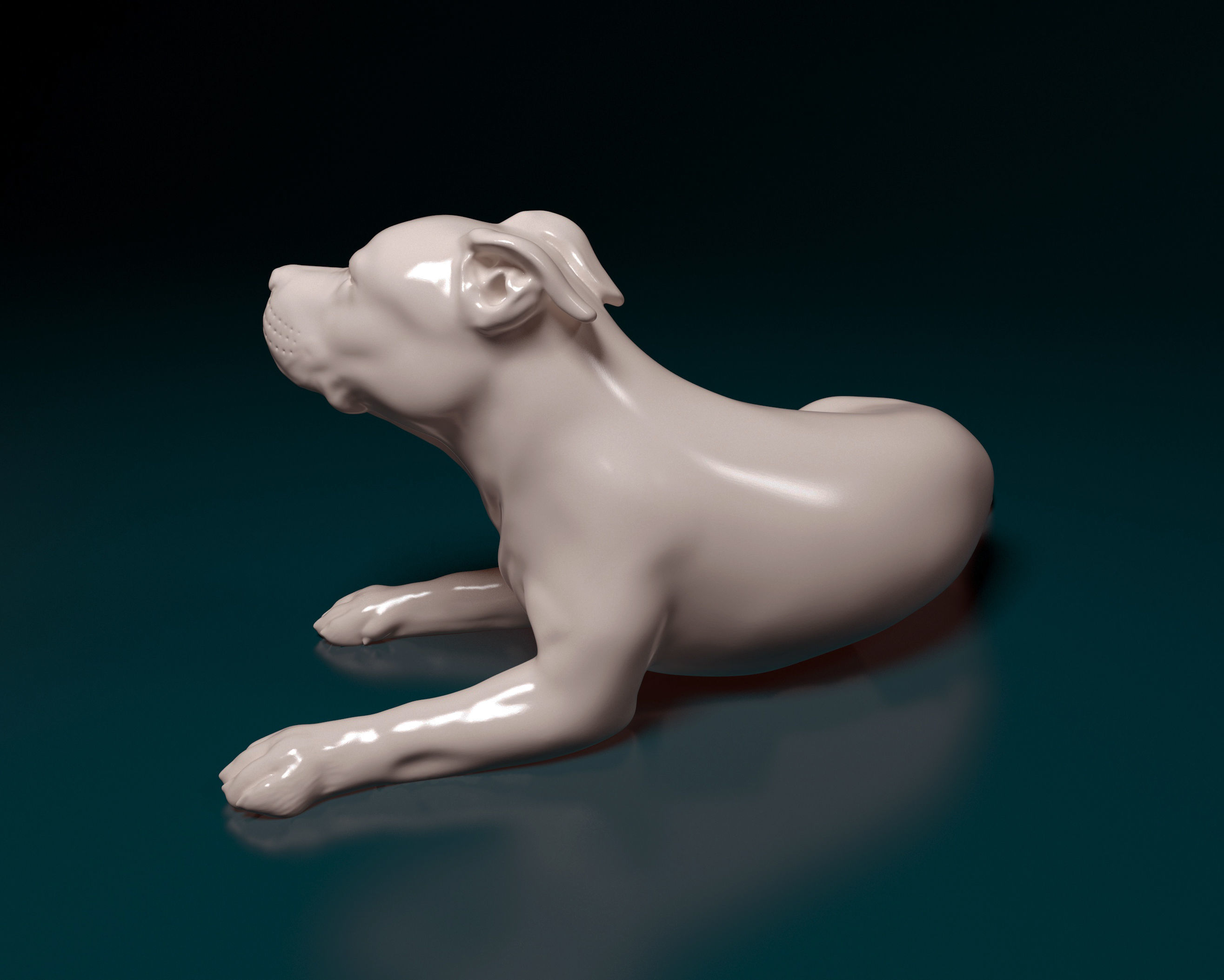 Pitbull terrier 3D print model_5