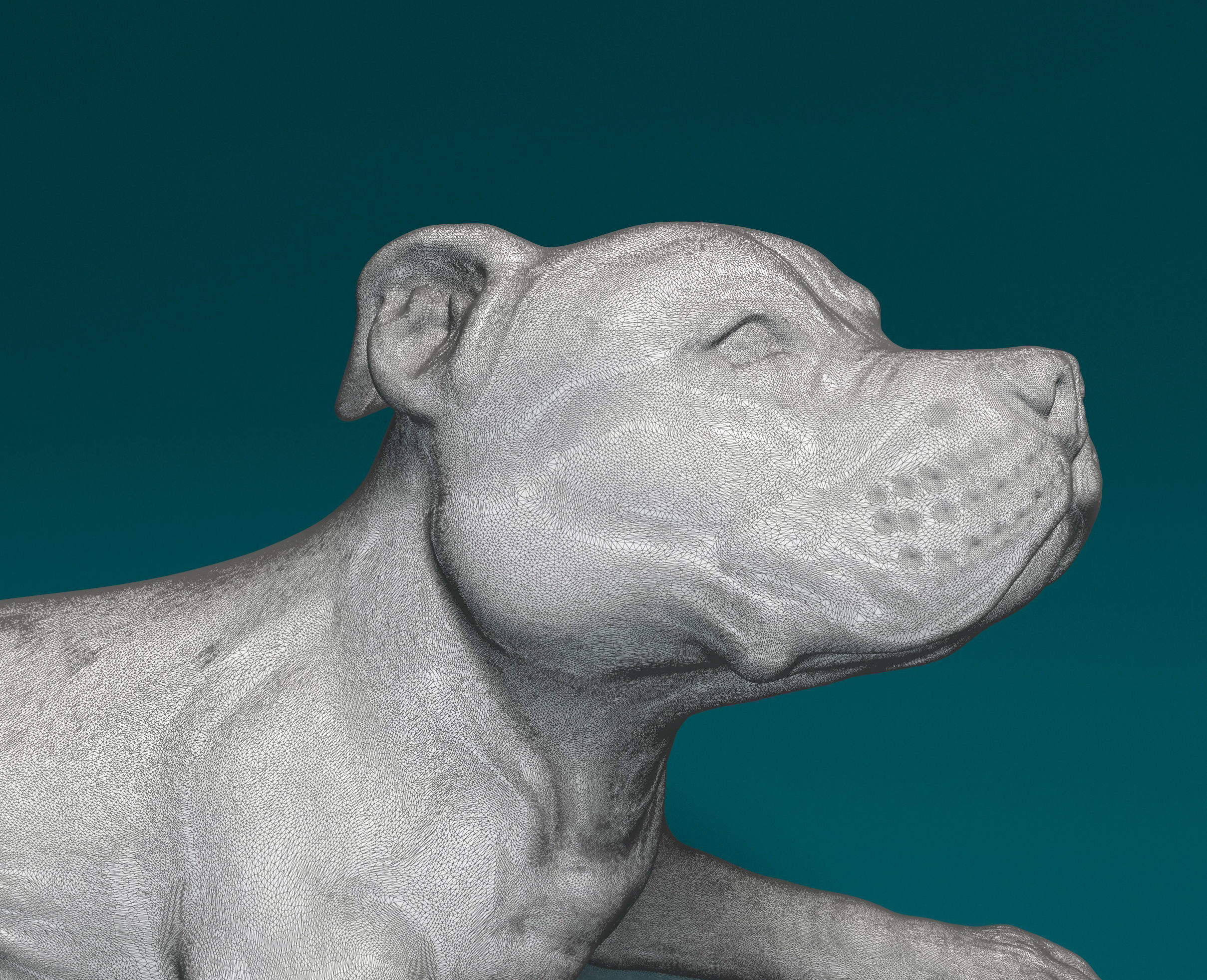 Pitbull terrier 3D print model_10
