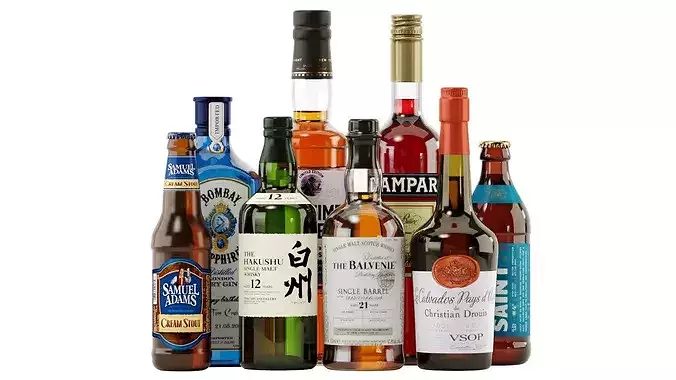 Bottles Part8 3D model 5