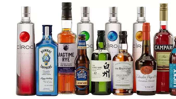 Bottles Part8 3D model 3