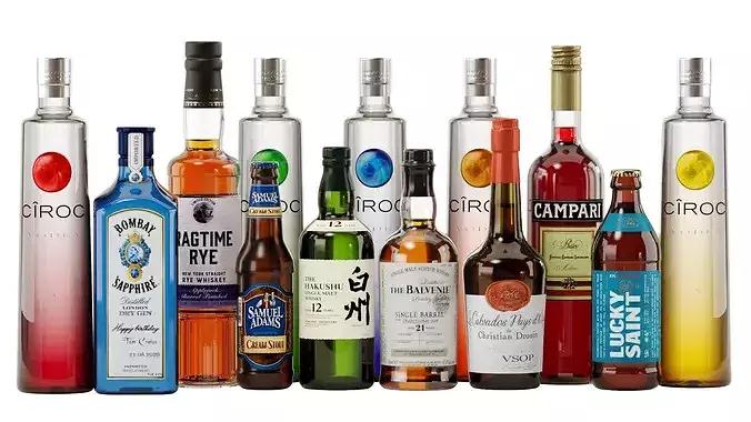 Bottles Part8 3D model 2