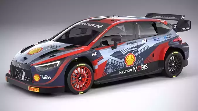 Hyundai i20 N WRC Rally1 2022 3D model