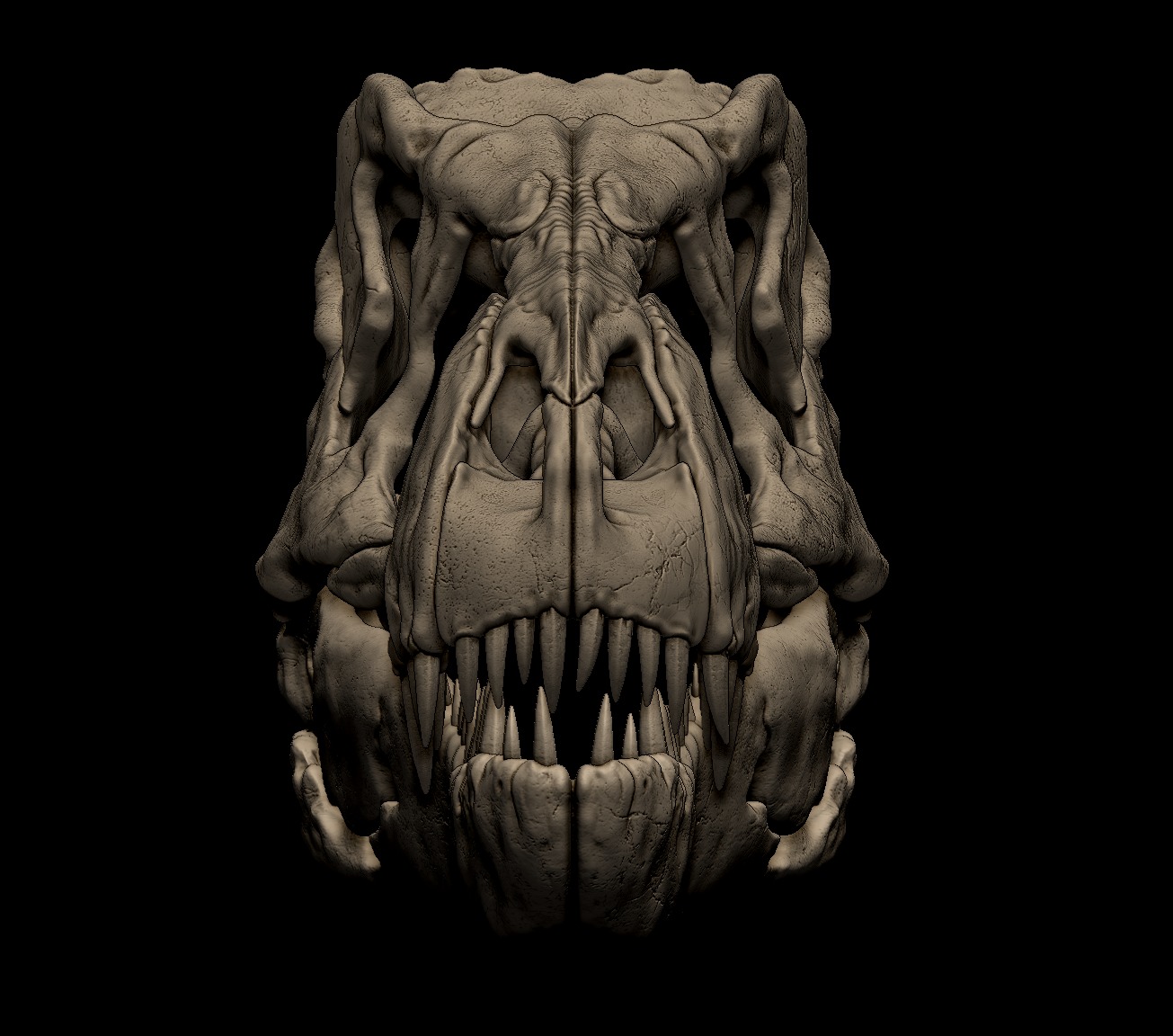 Tyrannosaurus Rex Skull 3D Print Model 3D print model_4
