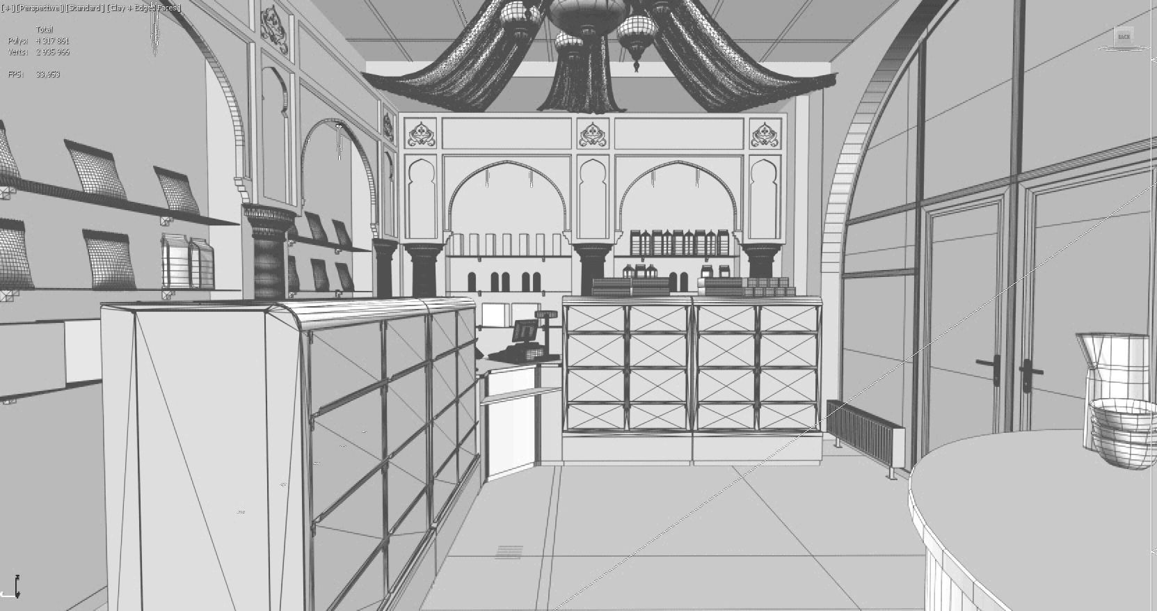 Turkish sweet shop 3D model_4