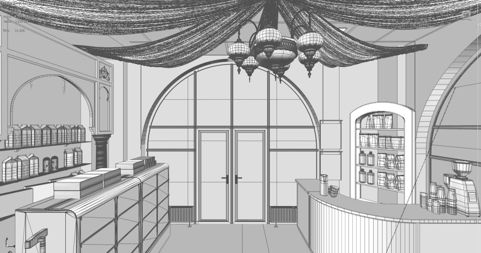 Turkish sweet shop 3D model_7