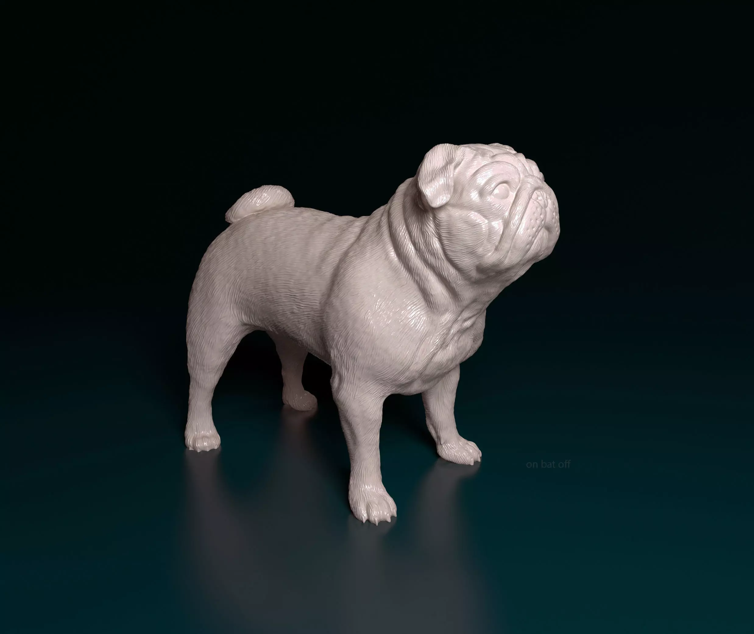 Pug dog 3D print model_0
