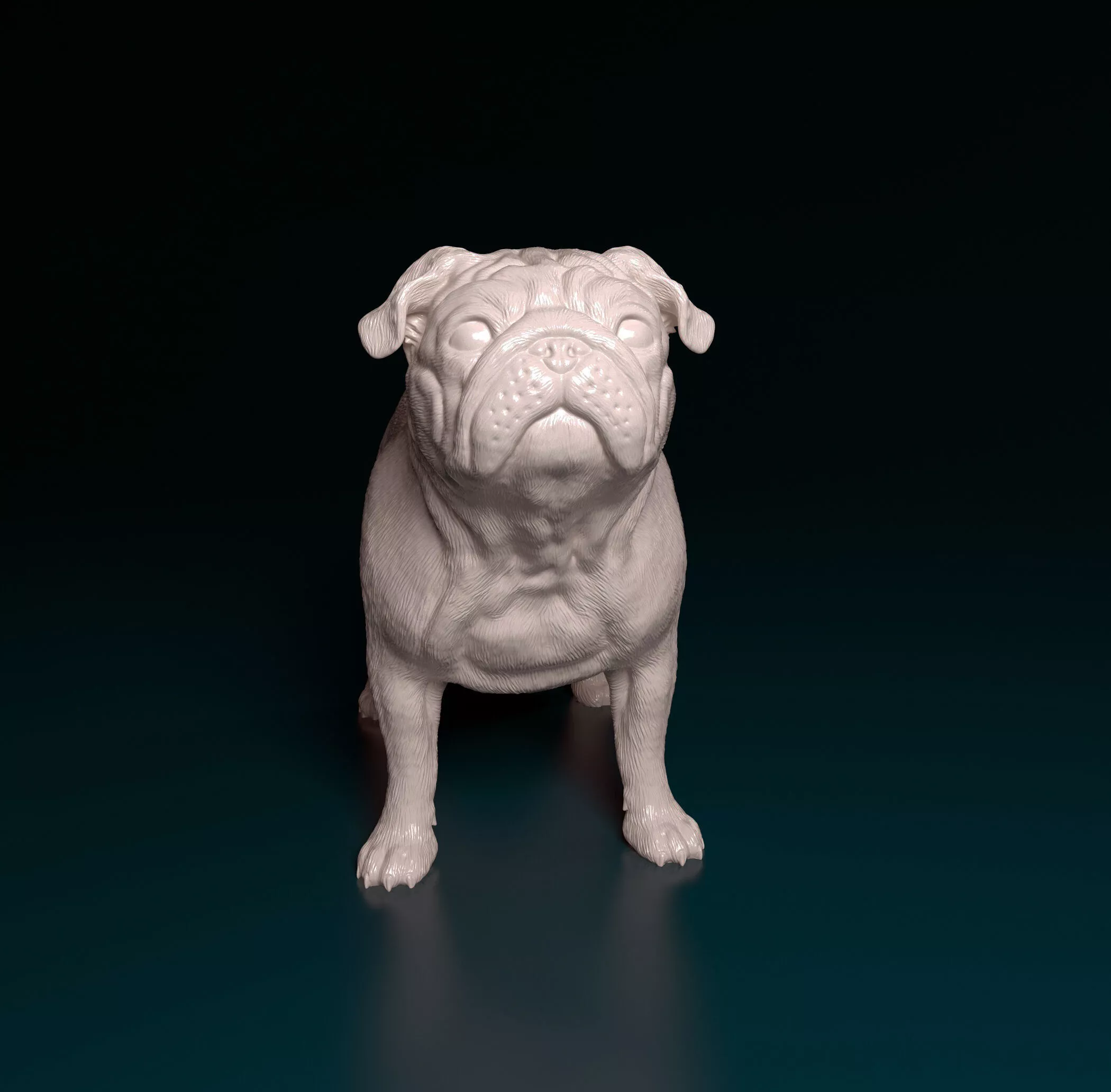 Pug dog 3D print model
