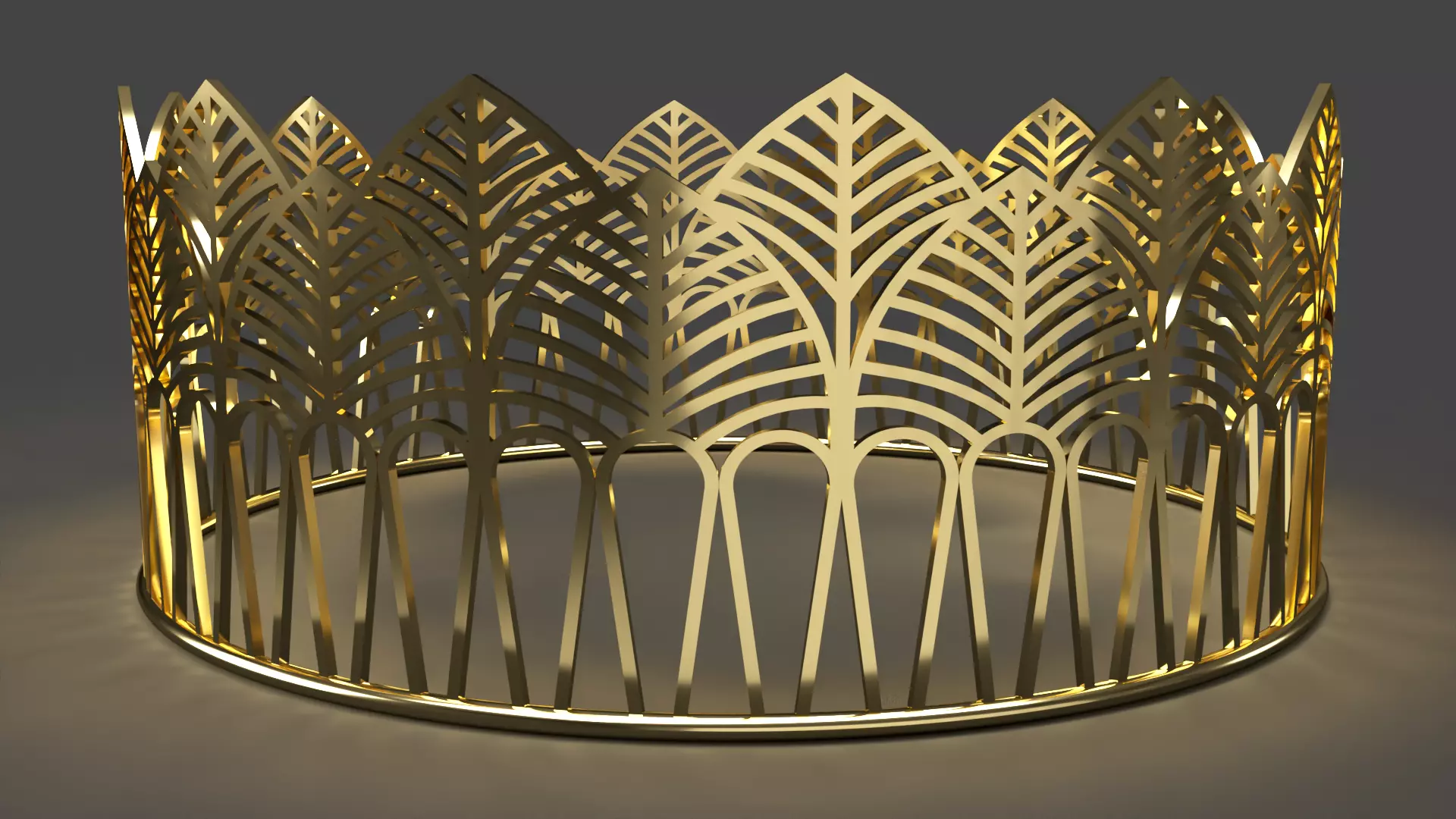 Seamless 3D Gold Crown 3D print model