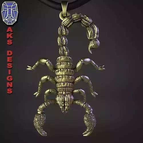 animal Pendant Jewelry Scorpion version 1 3D print model