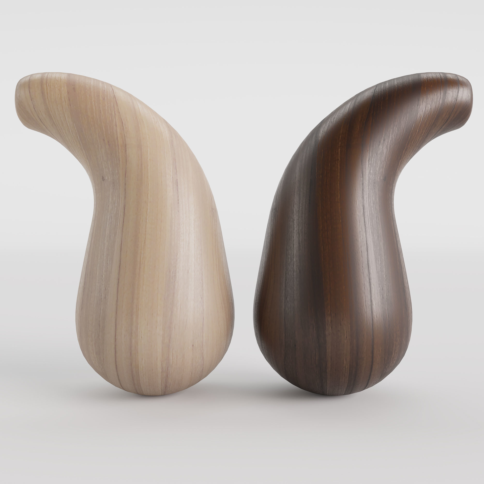 Wooden chessboard inspired by Nigerian local game Ayo 3D model_4