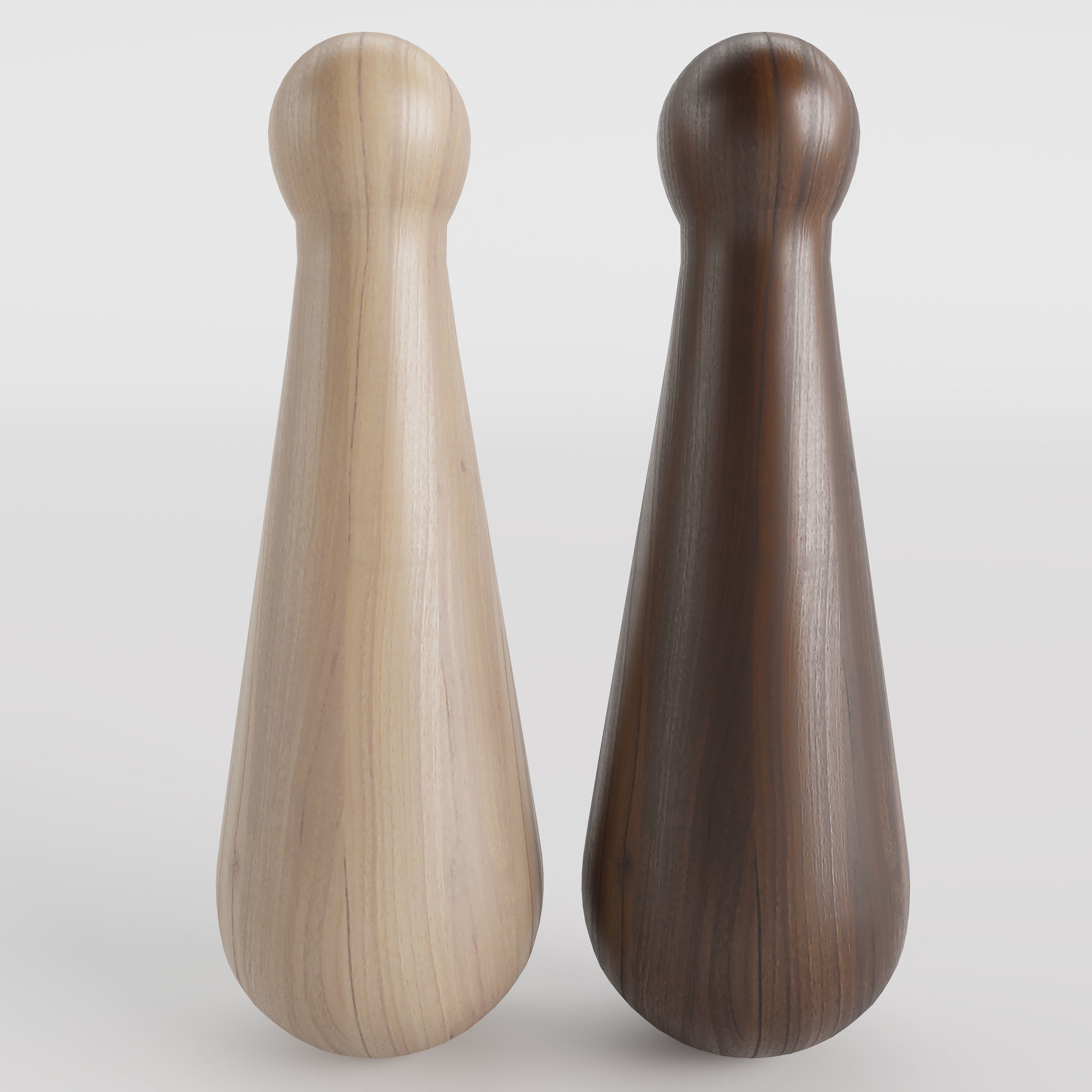 Wooden chessboard inspired by Nigerian local game Ayo 3D model_7