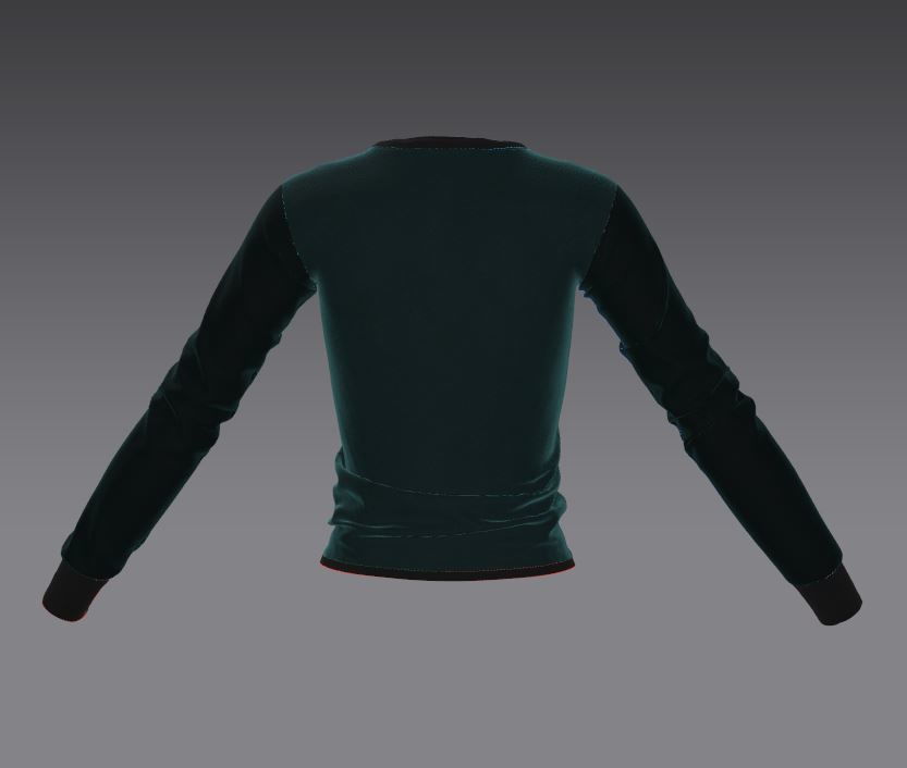 Womens Long Sleeve T-Shirts 3D model_3