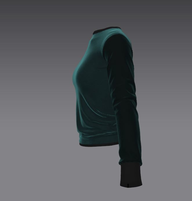 Womens Long Sleeve T-Shirts 3D model_4