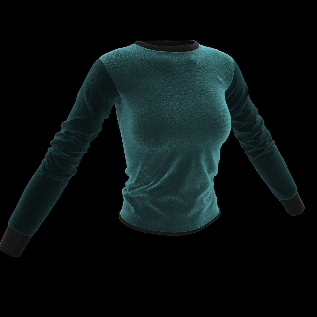 Womens Long Sleeve T-Shirts 3D model_8