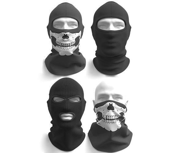 Balaclava Mask Pack - Marvelous Designer 3D model