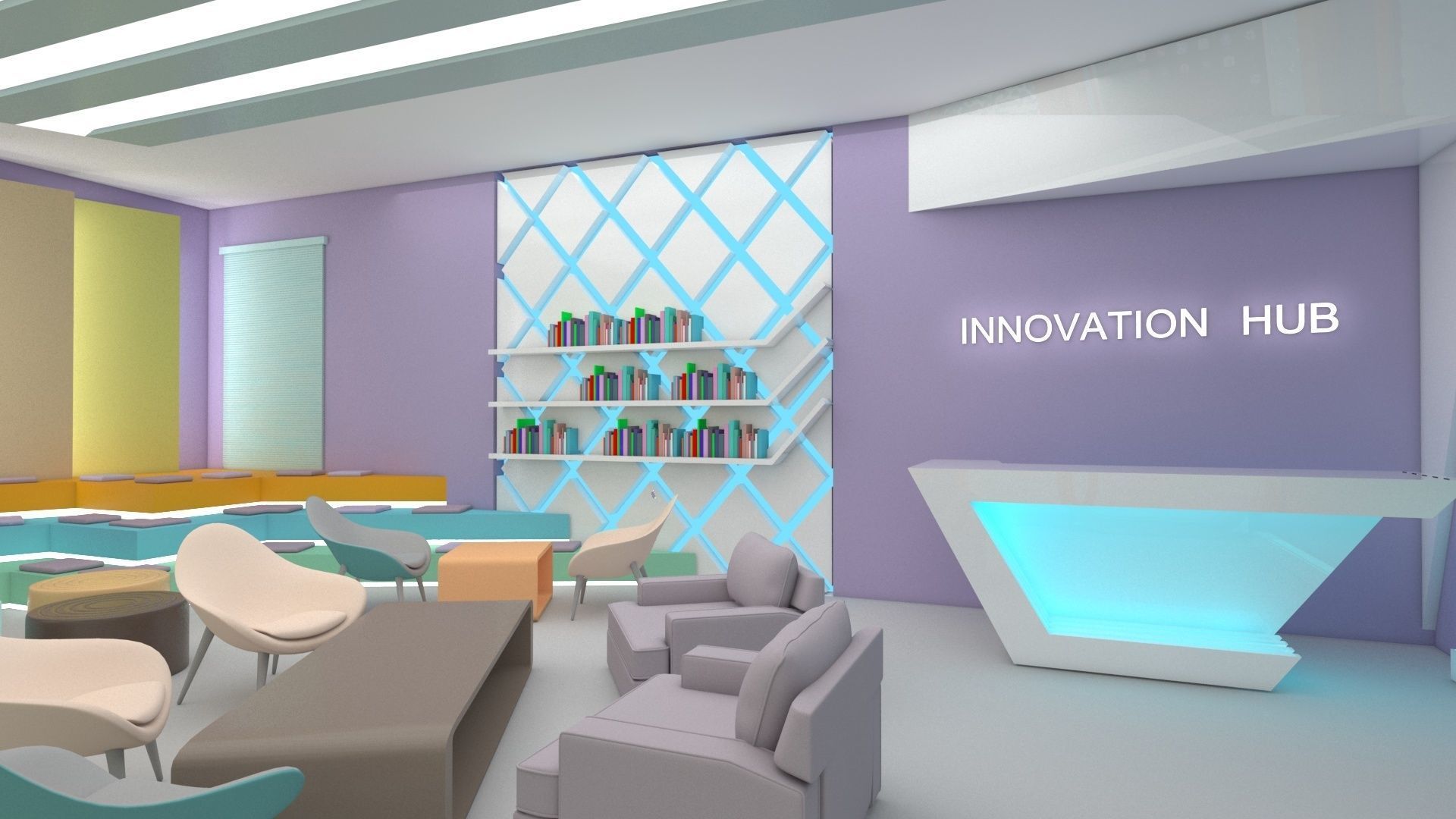 innovation  hub Low-poly 3D model_7