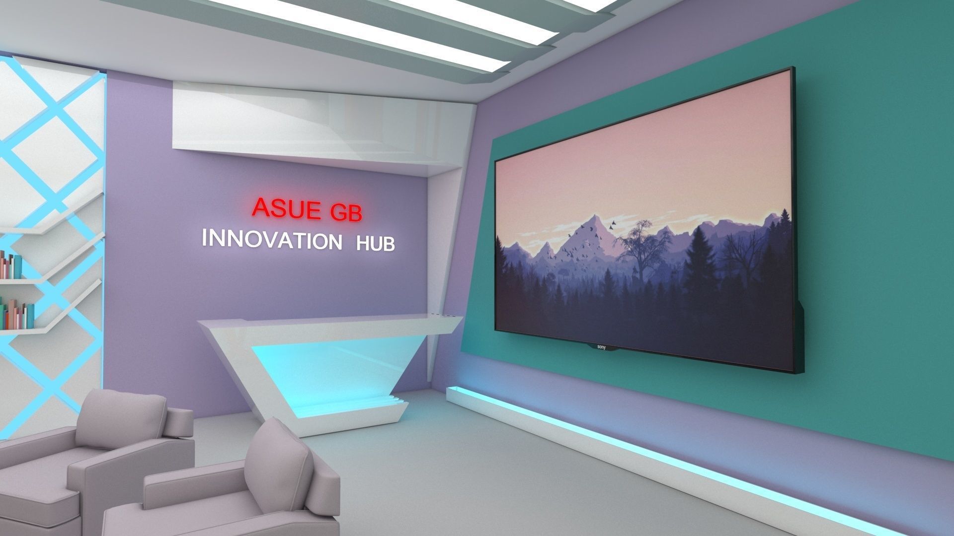 innovation  hub Low-poly 3D model_10