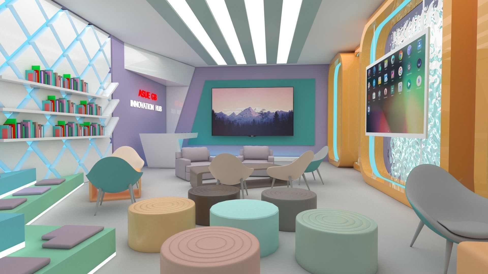 innovation  hub Low-poly 3D model_1