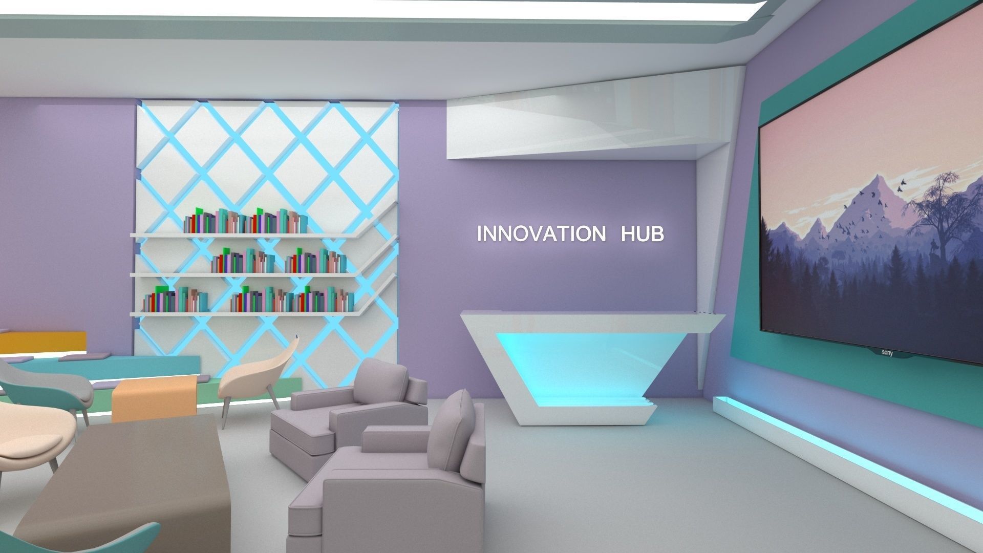 innovation  hub Low-poly 3D model_11