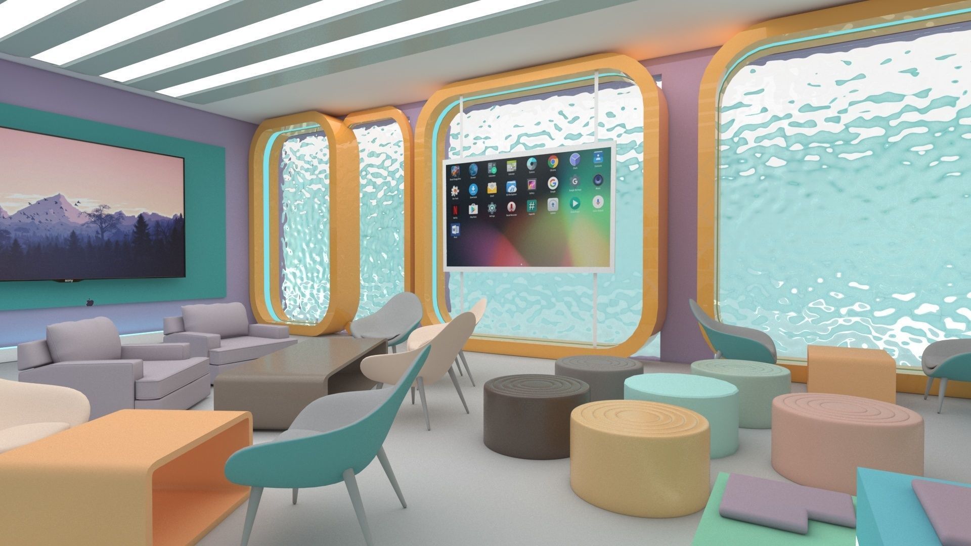 innovation  hub Low-poly 3D model_6