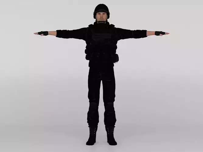 Commando police officer