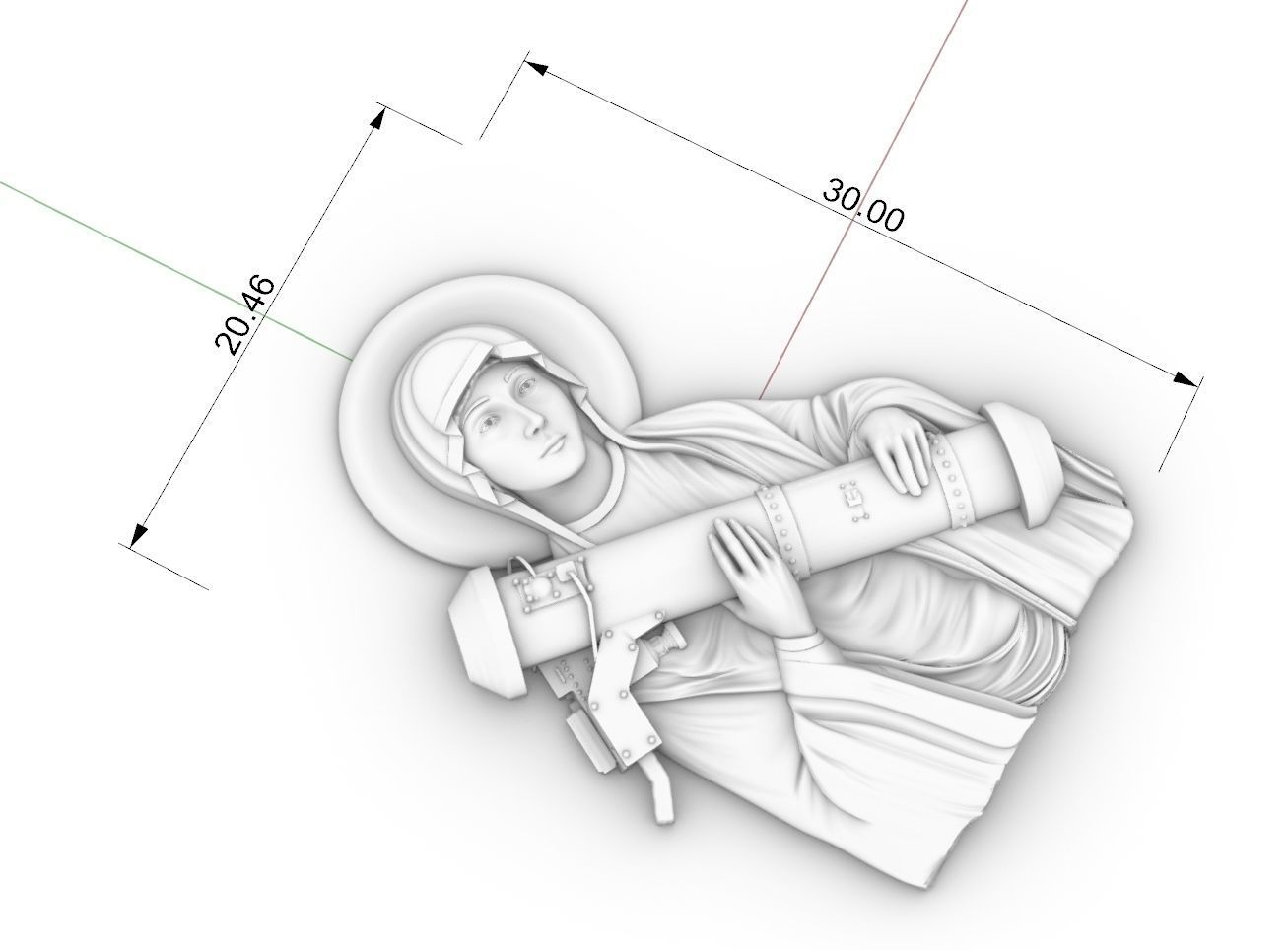 saint javelin of Ukraine 3D print model_5