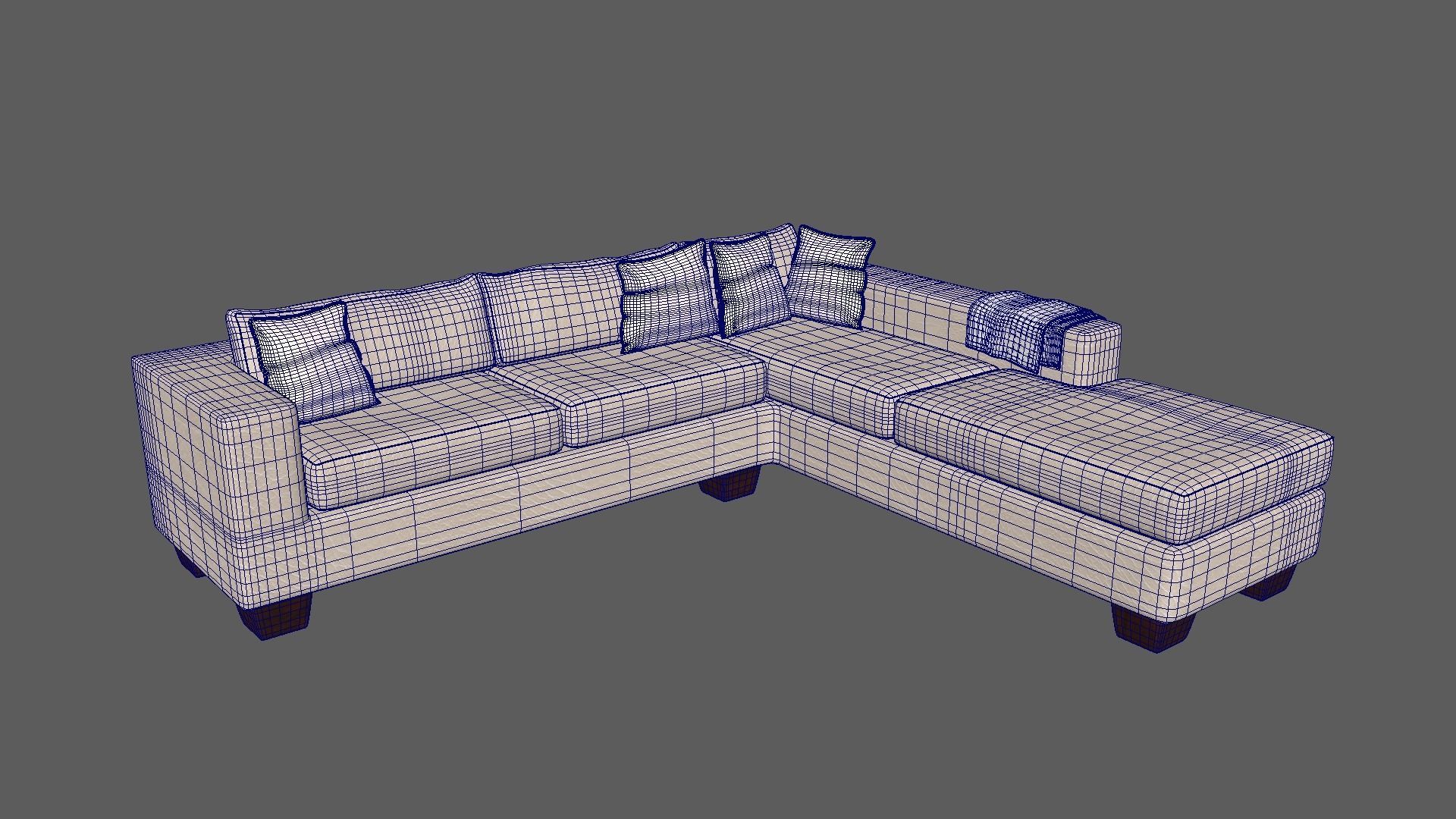 Corner Couch 3D model_6