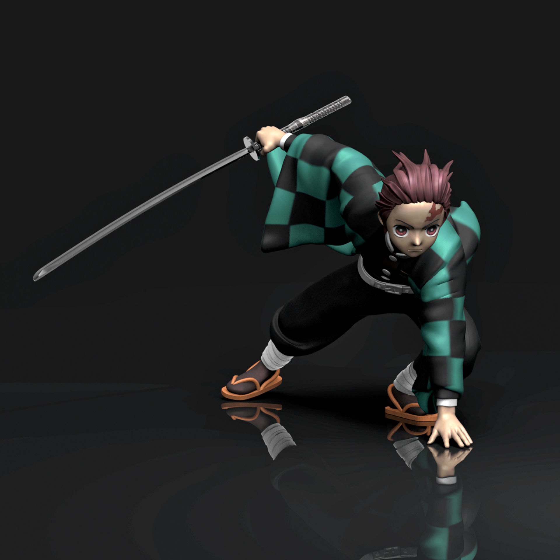 Kamado Tanjiro 3D Printable  3D print model_3