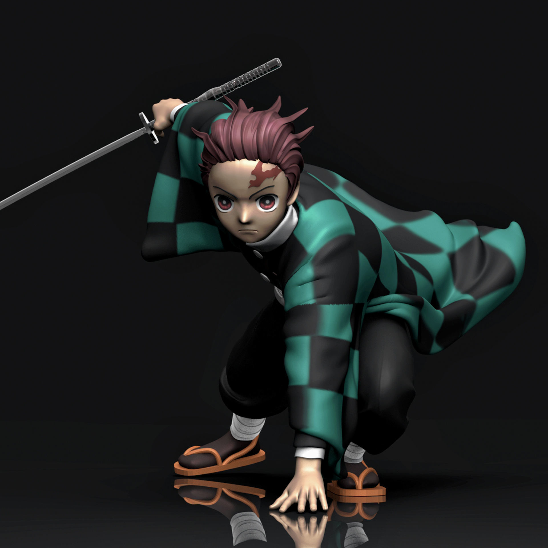 Kamado Tanjiro 3D Printable  3D print model_11