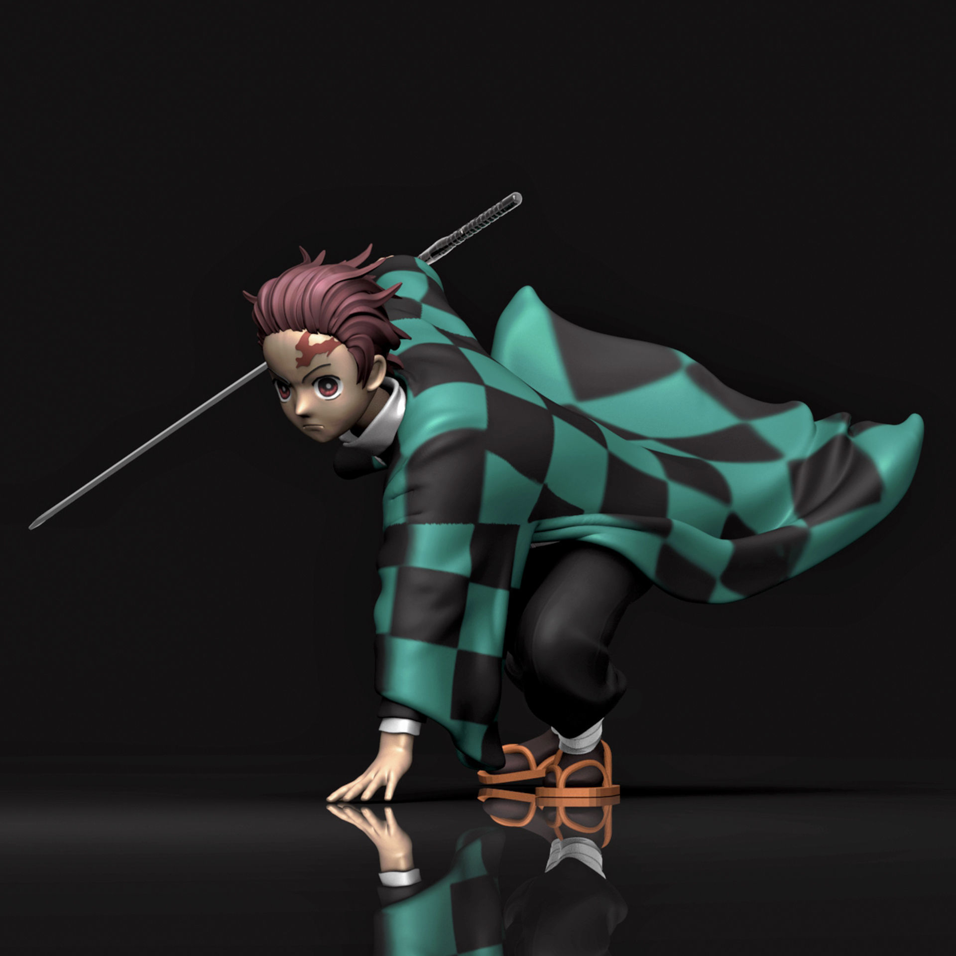 Kamado Tanjiro 3D Printable  3D print model_9