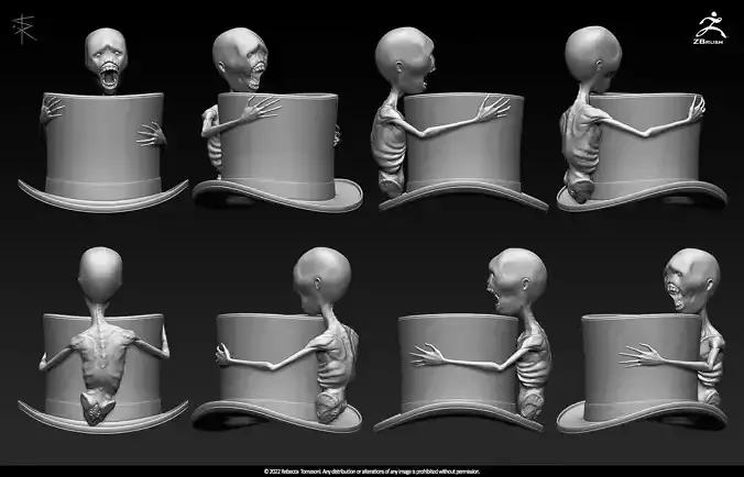 Messenger top hat from Bloodborne 3D print model