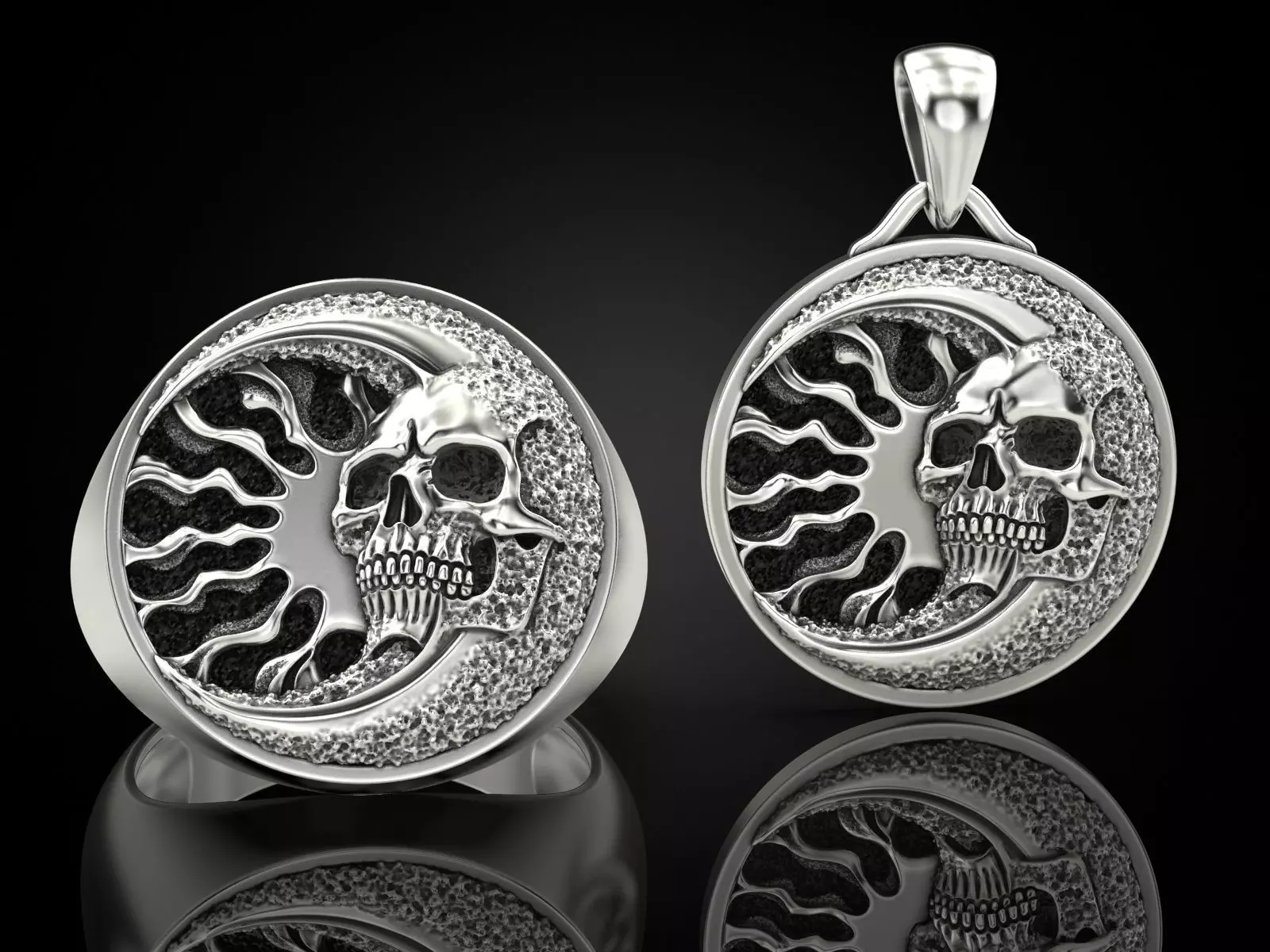 Collection Skull moon sun _0