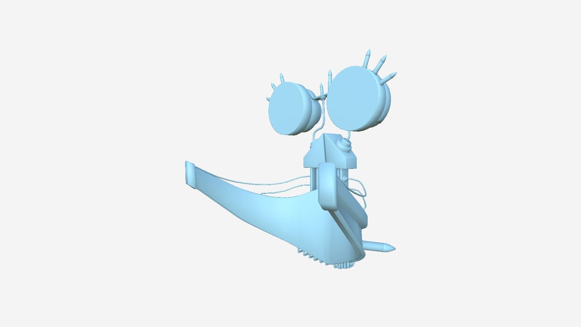 Steampunk Mask A05 Black Green - SciFi Character Design Low-poly 3D model_10