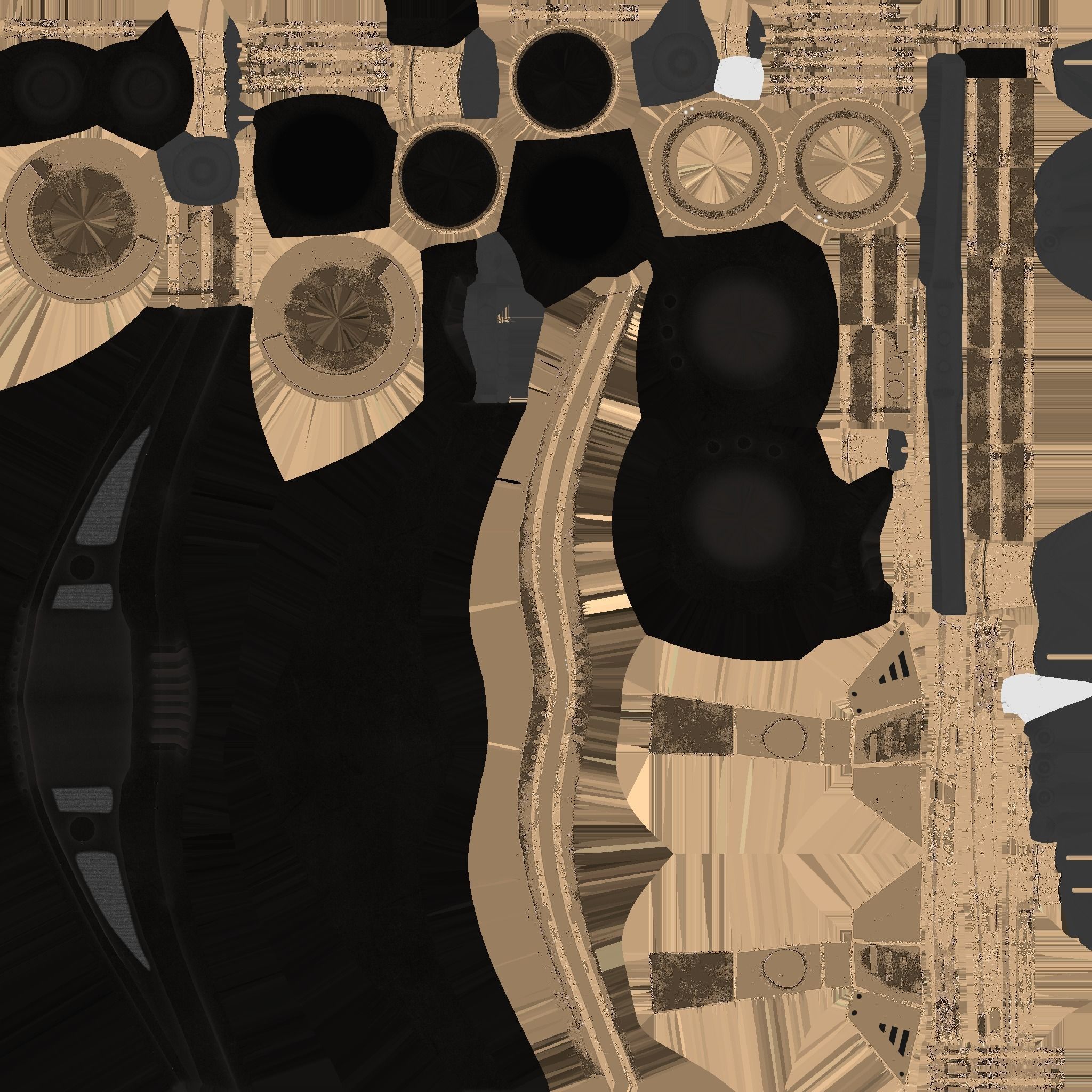 Steampunk Mask A06 Bronze - SciFi Character Design Low-poly 3D model_18