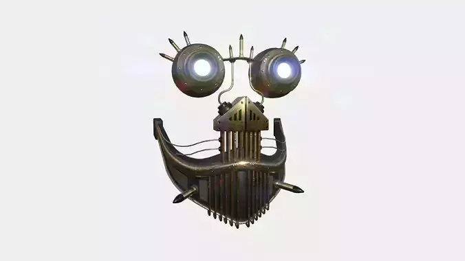 Steampunk Mask A06 Bronze - SciFi Character Design Low-poly 3D model Steampunk Mask A06 Bronze - SciFi Character Design Low-poly 3D model
