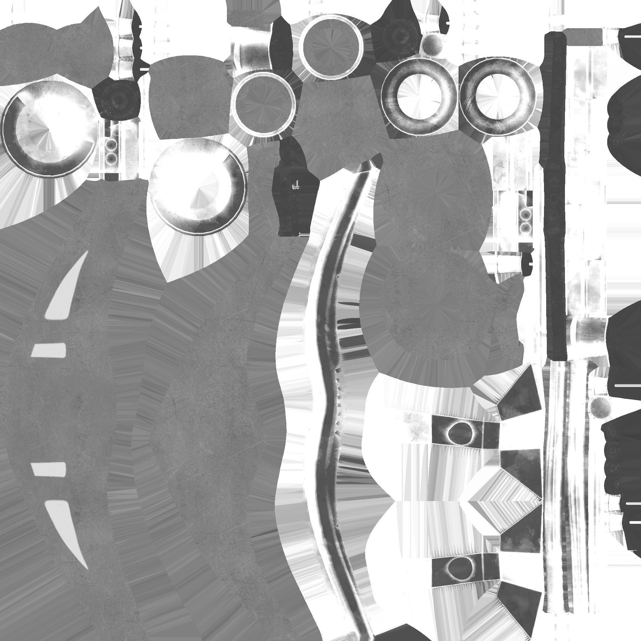 Steampunk Mask A07 White Skull - SciFi Character Design Low-poly 3D model_23