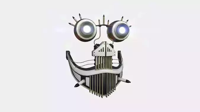 Steampunk Mask A07 White Skull - SciFi Character Design Low-poly 3D model Steampunk Mask A07 White Skull - SciFi Character Design Low-poly 3D model