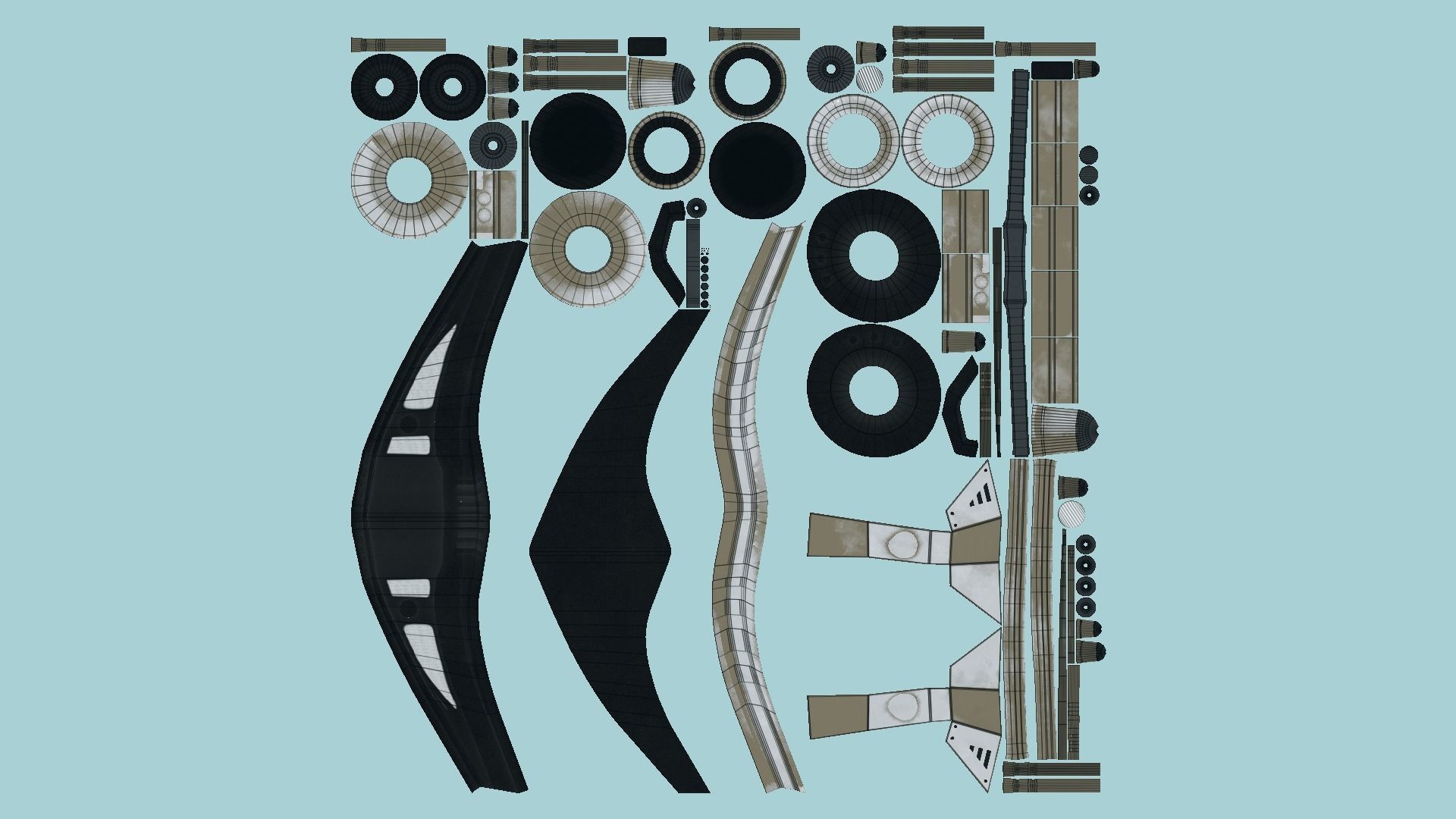 Steampunk Mask A07 White Skull - SciFi Character Design Low-poly 3D model_5