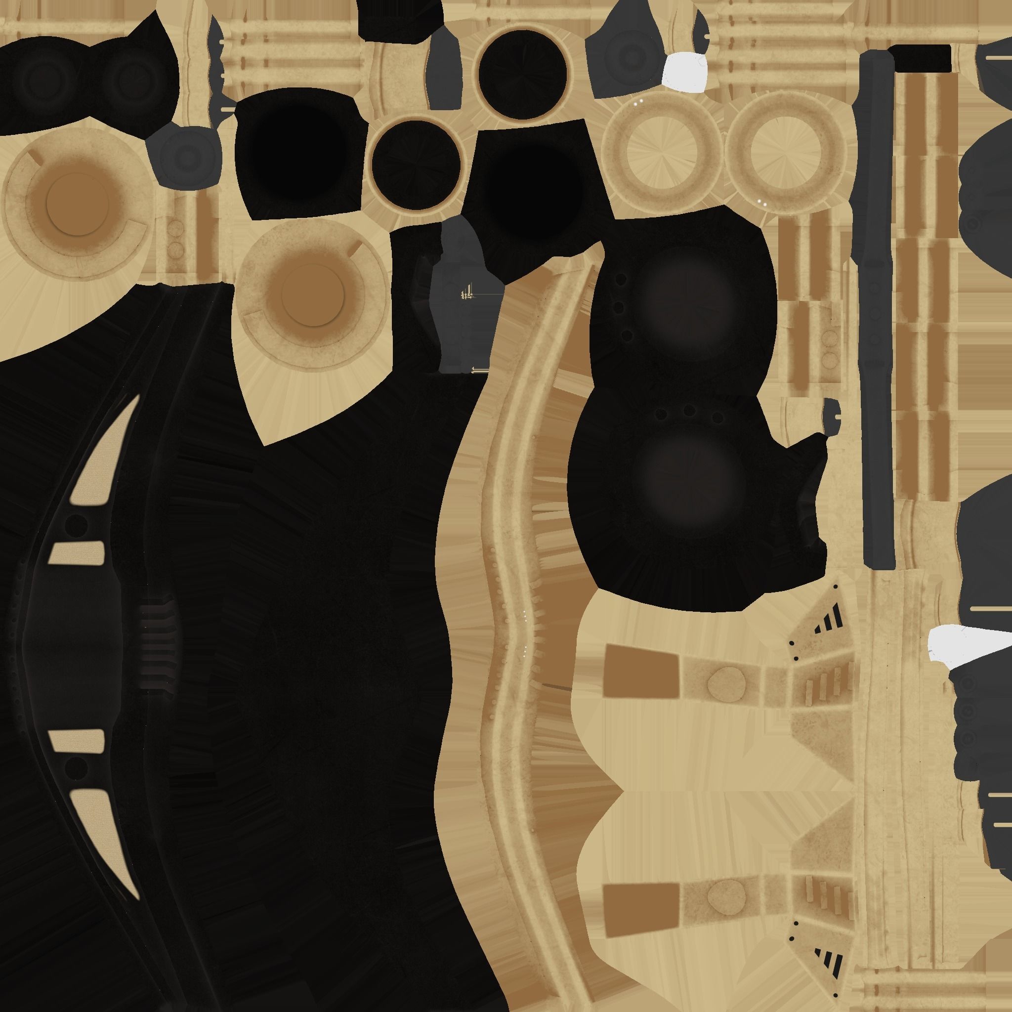 Steampunk Mask A08 Beige - SciFi Character Design Low-poly 3D model_18