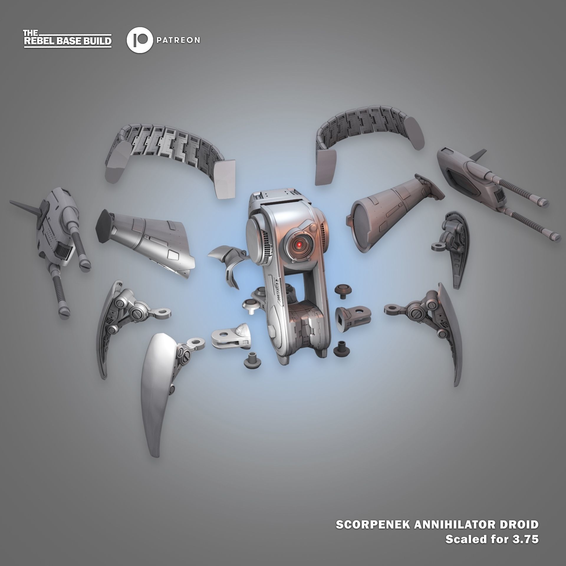 The Book Of Boba Scorpenek Annihilator Droid 3D print model_2