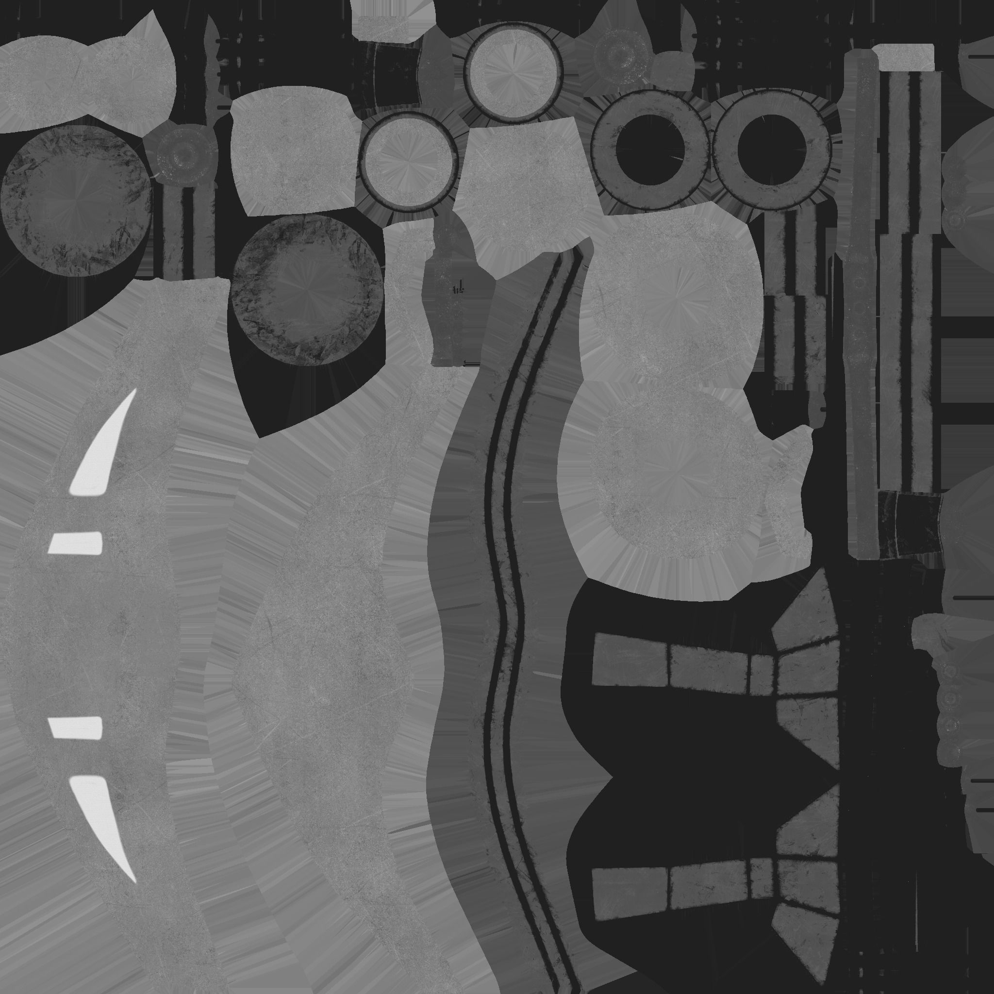 Steampunk Mask A10 Old Steel - SciFi Character Design Low-poly 3D model_23