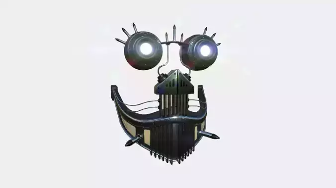 Steampunk Mask A10 Old Steel - SciFi Character Design Low-poly 3D model Steampunk Mask A10 Old Steel - SciFi Character Design Low-poly 3D model