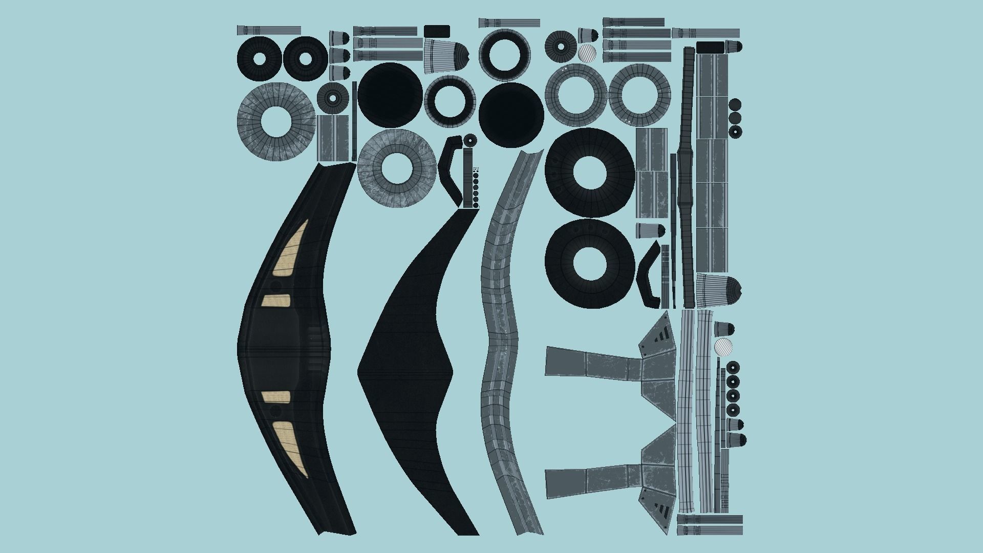 Steampunk Mask A10 Old Steel - SciFi Character Design Low-poly 3D model_5