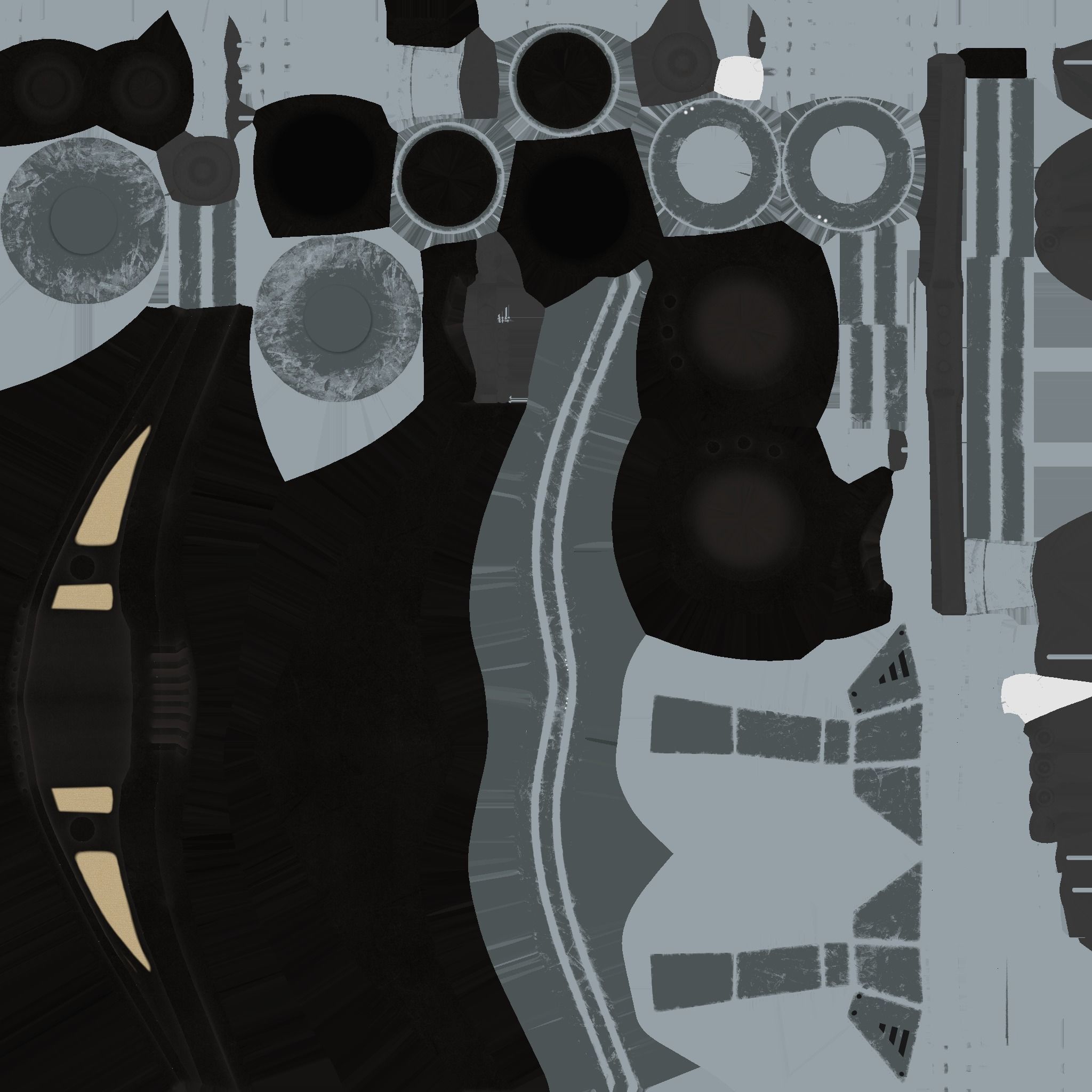 Steampunk Mask A10 Old Steel - SciFi Character Design Low-poly 3D model_18