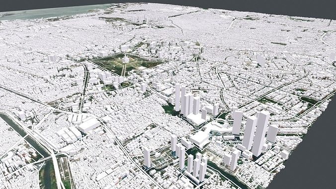 Cityscape Jakarta Indonesia 3D model 6