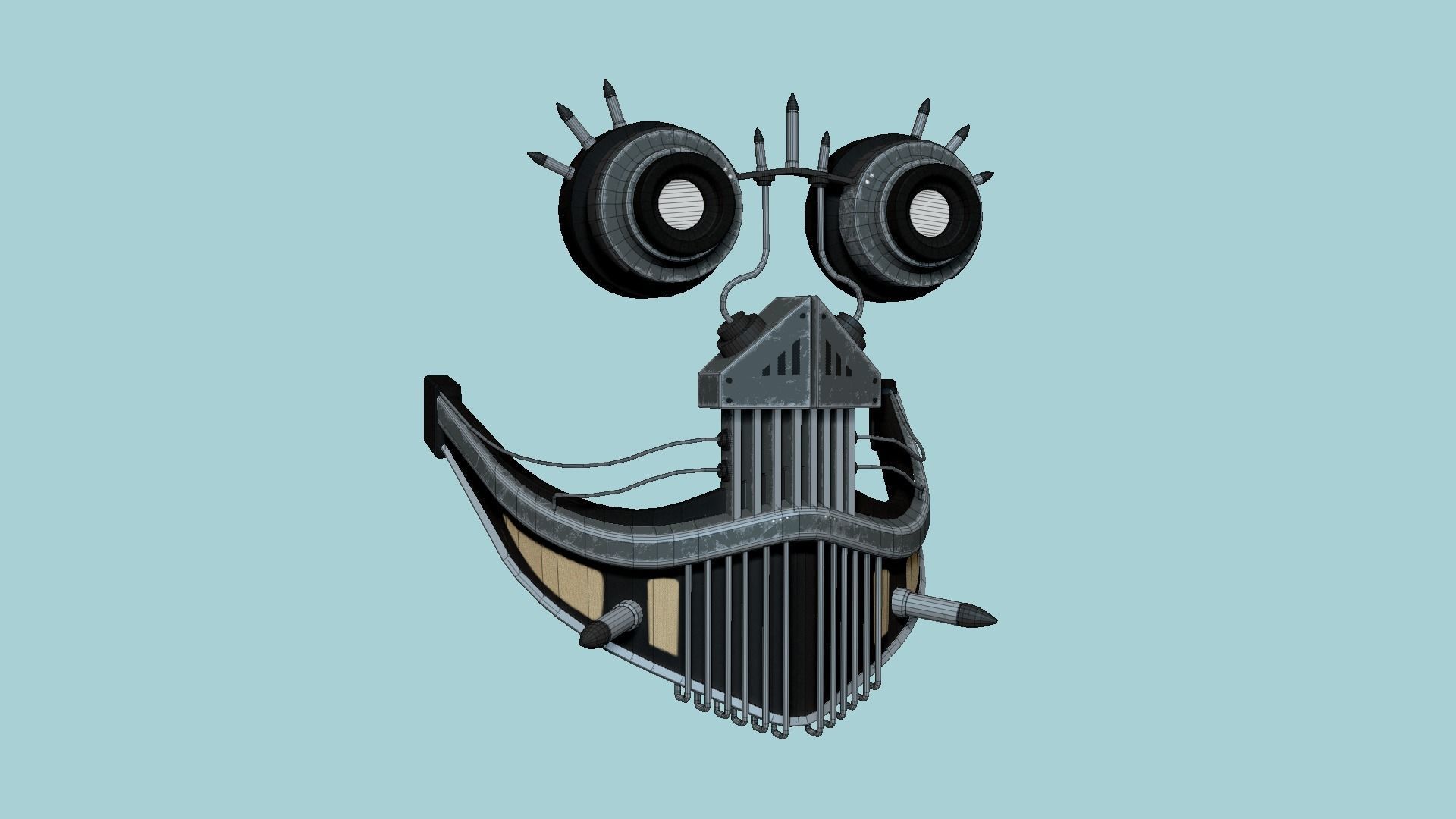 10 Steampunk Masks A Collection - SciFi Character Design _78