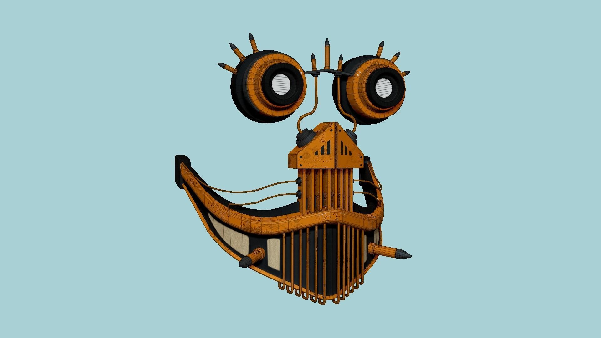 10 Steampunk Masks A Collection - SciFi Character Design _76