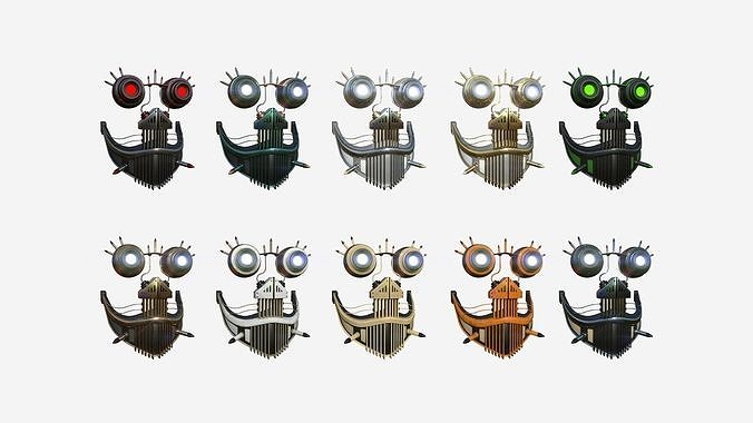 10 Steampunk Masks A Collection - SciFi Character Design 