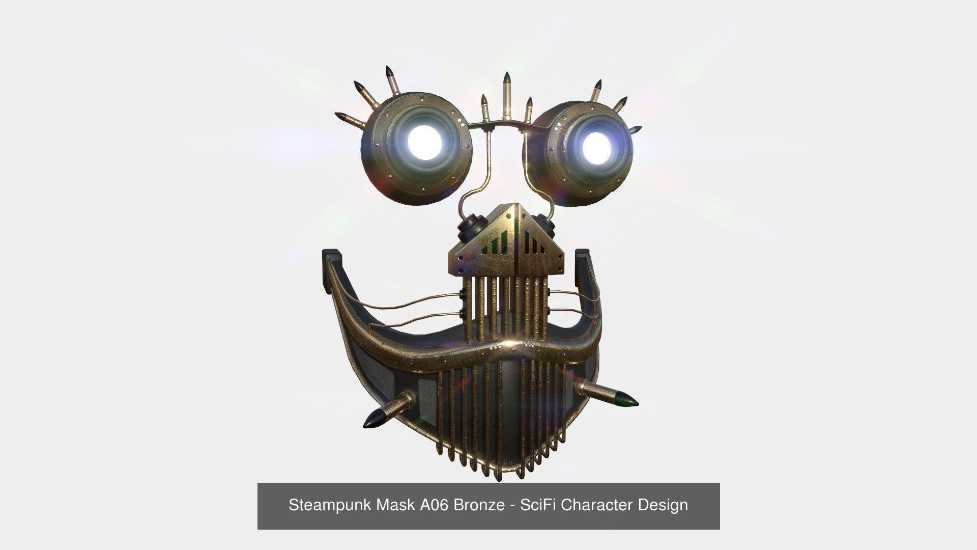 10 Steampunk Masks A Collection - SciFi Character Design _6